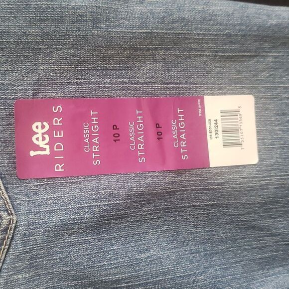 NWT Lee Riders Classic Straight Leg Jeans Sz 10P - Picture 7 of 10